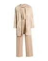 Shirtaporter Woman Suit Beige Size 10 Viscose, Lurex, Polyester, Elastane In Beige
