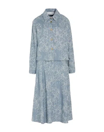 Shirtaporter Woman Co-ord Blue Size 10 Cotton