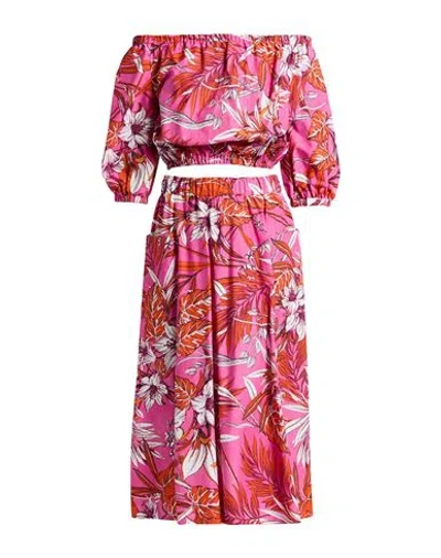 Shirtaporter Woman Co-ord Fuchsia Size 10 Cotton In Pink
