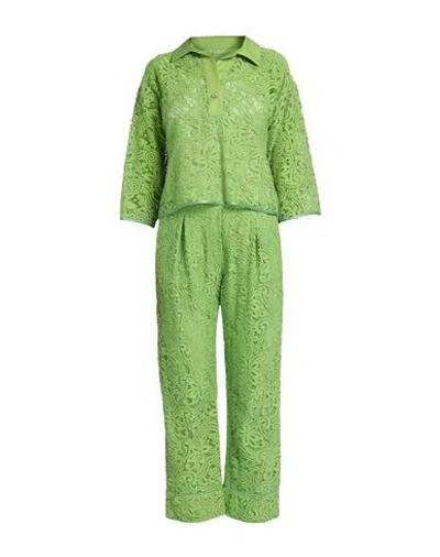 Shirtaporter Woman Co-ord Green Size 6 Cotton, Viscose, Polyamide