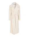 Shirtaporter Woman Coat Beige Size 12 Wool