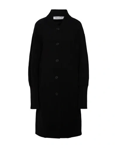 Shirtaporter Woman Coat Black Size L Polyester, Viscose, Wool