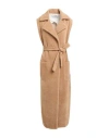 Shirtaporter Woman Coat Camel Size 10 Polyester, Viscose, Acrylic