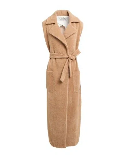Shirtaporter Woman Coat Camel Size 10 Polyester, Viscose, Acrylic