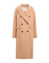 Shirtaporter Woman Coat Camel Size 6 Wool, Polyester