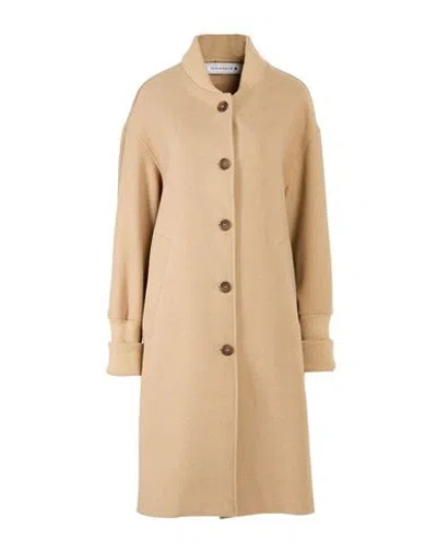 Shirtaporter Woman Coat Camel Size S Polyester, Viscose, Wool In Sand