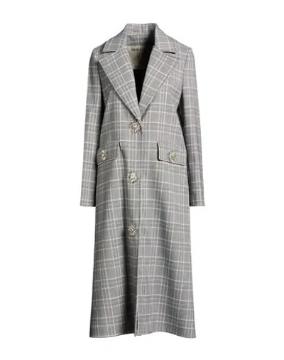 Shirtaporter Woman Coat Grey Size 10 Polyester, Viscose, Polyamide, Elastane In Gray