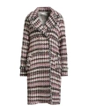Shirtaporter Woman Coat Pink Size 8 Polyester, Cotton, Virgin Wool, Viscose