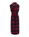 Shirtaporter Woman Coat Red Size 10 Polyester, Cotton, Virgin Wool, Viscose