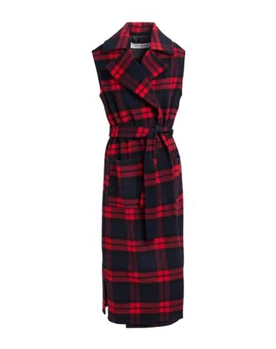 Shirtaporter Woman Coat Red Size 10 Polyester, Cotton, Virgin Wool, Viscose