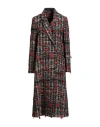 Shirtaporter Woman Coat Red Size 10 Virgin Wool, Polyester, Acrylic, Polyamide