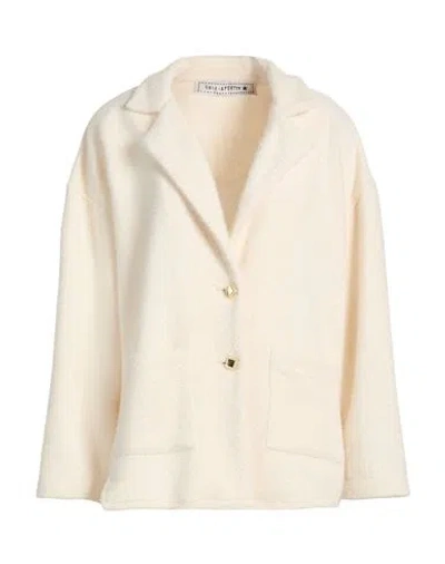 Shirtaporter Woman Coat White Size 12 Polyester In Yellow