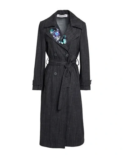 Shirtaporter Woman Denim Outerwear Black Size 10 Cotton, Polyester, Elastane