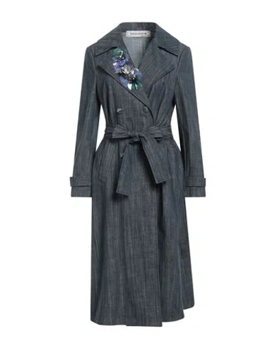 Shirtaporter Woman Denim Outerwear Blue Size 8 Cotton, Polyester, Elastane