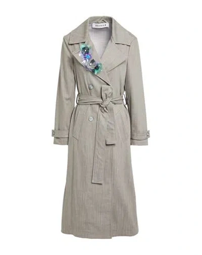 Shirtaporter Woman Denim Outerwear Sage Green Size 10 Cotton, Polyester, Elastane