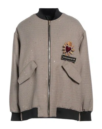 Shirtaporter Woman Jacket Beige Size 4 Polyester, Viscose, Elastane
