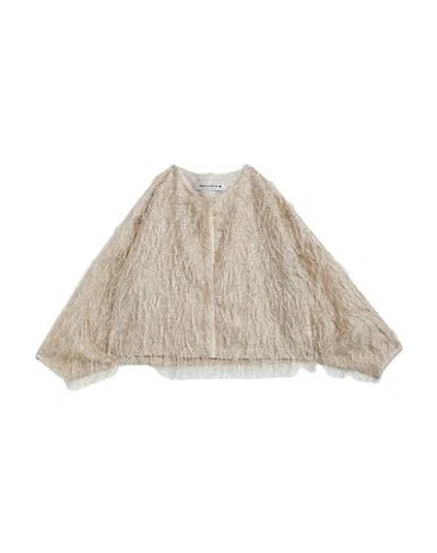 Shirtaporter Woman Jacket Beige Size 8 Polyester, Lurex In Neutral