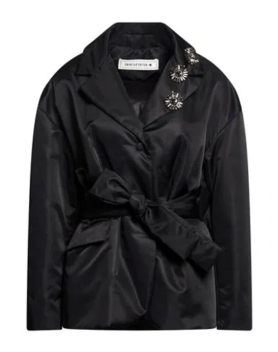 Shirtaporter Woman Jacket Black Size 10 Nylon