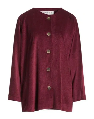 Shirtaporter Woman Jacket Burgundy Size Xs/s Polyester, Nylon, Elastane In Red