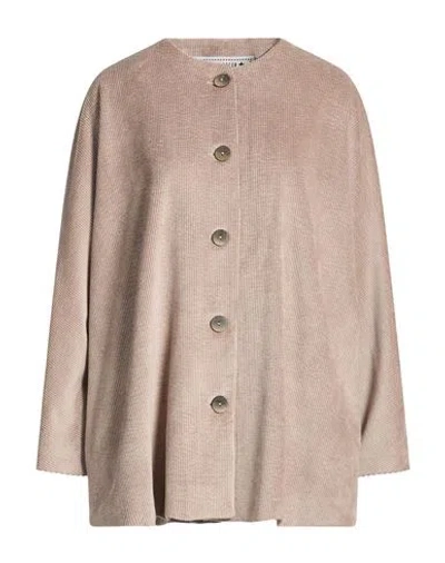 Shirtaporter Woman Jacket Khaki Size M/l Polyester, Nylon, Elastane In Neutral