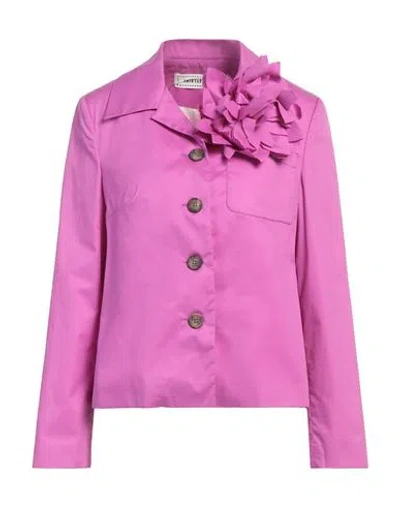 Shirtaporter Woman Jacket Mauve Size 10 Cotton In Purple