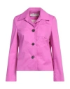 Shirtaporter Woman Jacket Mauve Size 10 Cotton In Purple