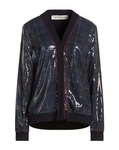 Shirtaporter Woman Jacket Midnight Blue Size 4 Polyester, Elastane In Multi