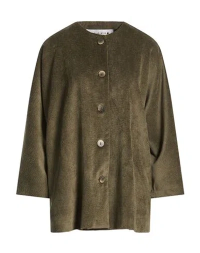 Shirtaporter Woman Jacket Military Green Size M/l Polyester, Nylon, Elastane