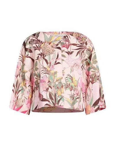 Shirtaporter Woman Jacket Pink Size 10 Polyester In Multi