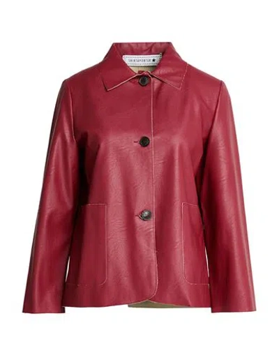 Shirtaporter Woman Jacket Red Size 12 Polyester