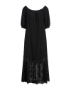 Shirtaporter Woman Maxi Dress Black Size 10 Cotton, Viscose, Polyamide