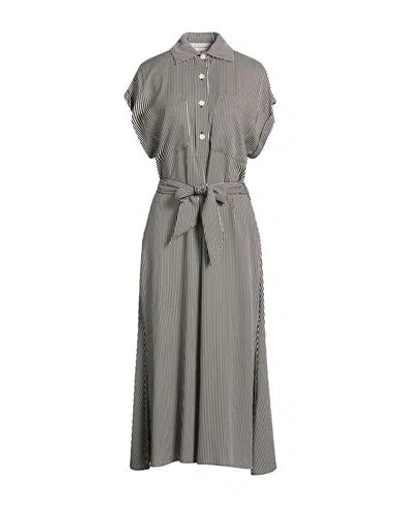 Shirtaporter Woman Maxi Dress Black Size 8 Viscose In Multi