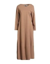 Shirtaporter Woman Maxi Dress Camel Size 12 Viscose, Nylon, Elastane