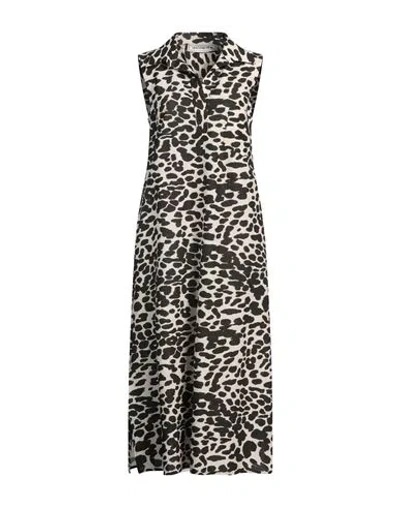 Shirtaporter Woman Maxi Dress Ivory Size 10 Linen In White