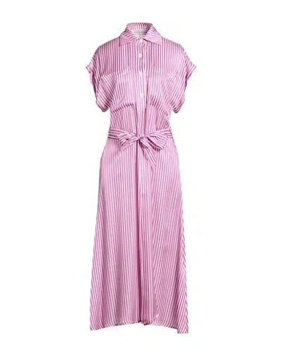 Shirtaporter Woman Maxi Dress Mauve Size 4 Cotton, Silk In Purple