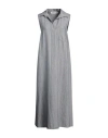 Shirtaporter Woman Maxi Dress Navy Size 10 Viscose, Cotton, Polyester, Lurex In Navy