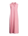 Shirtaporter Woman Maxi Dress Pink Size 10 Viscose, Cotton, Polyester, Lurex