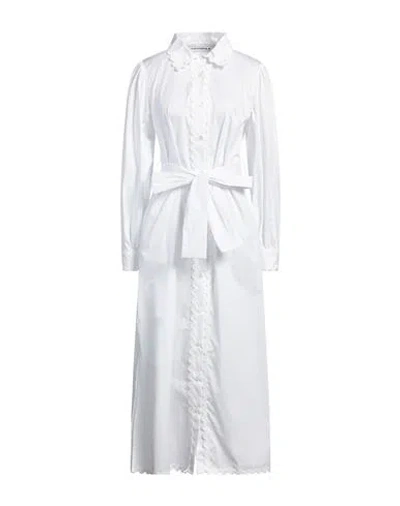 Shirtaporter Woman Maxi Dress White Size 14 Cotton