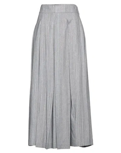 Shirtaporter Woman Maxi Skirt Navy Size 6 Viscose, Cotton, Polyester, Lurex