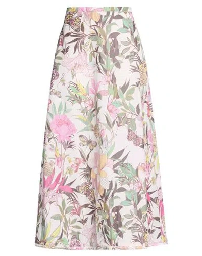 Shirtaporter Woman Maxi Skirt White Size 6 Cotton, Polyester