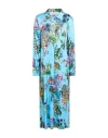 Shirtaporter Woman Midi Dress Azure Size 10 Viscose, Elastane