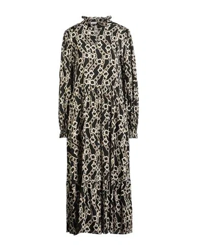 Shirtaporter Woman Midi Dress Black Size 10 Viscose