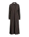 Shirtaporter Woman Midi Dress Black Size 10 Viscose