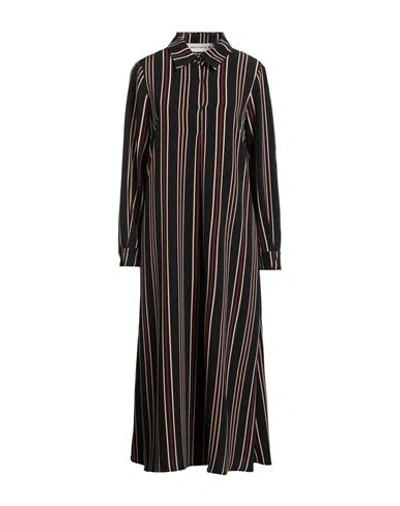 Shirtaporter Woman Midi Dress Black Size 10 Viscose