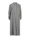 Shirtaporter Woman Midi Dress Black Size 10 Viscose In Black