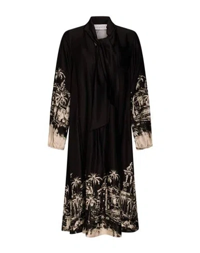 Shirtaporter Woman Midi Dress Black Size 4 Viscose