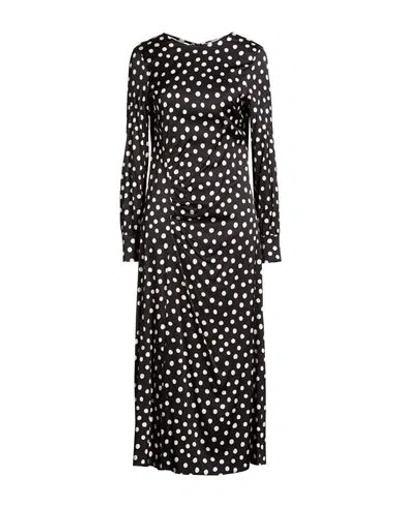 Shirtaporter Woman Midi Dress Black Size 4 Viscose, Elastane