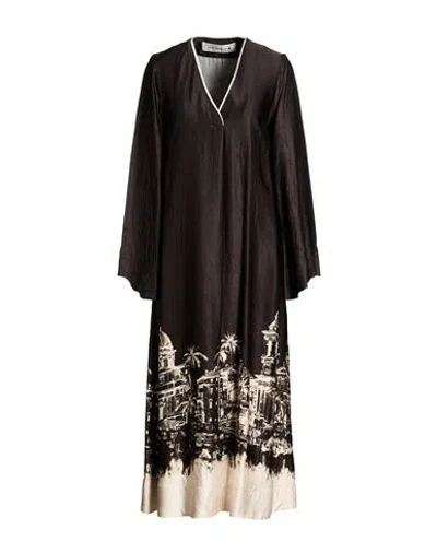 Shirtaporter Woman Midi Dress Black Size 6 Viscose