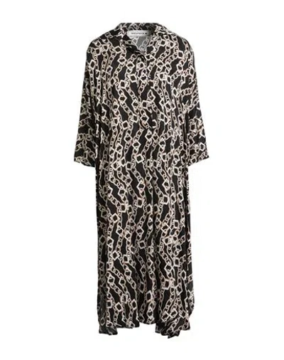 Shirtaporter Woman Midi Dress Black Size Onesize Viscose