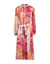 Shirtaporter Woman Midi Dress Fuchsia Size 12 Silk, Elastane In Pink